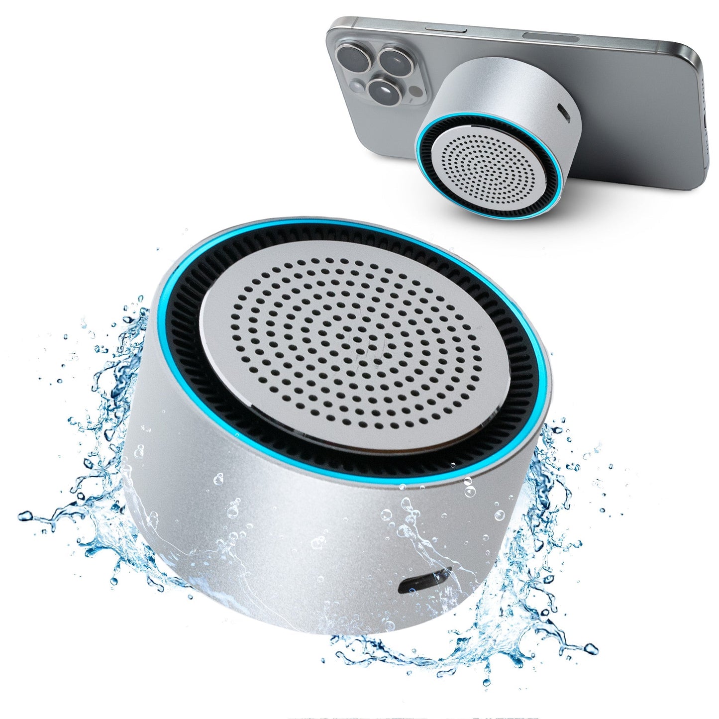 3in1 Bluetooth Speaker + Wireless Charger with Magnetic Mount