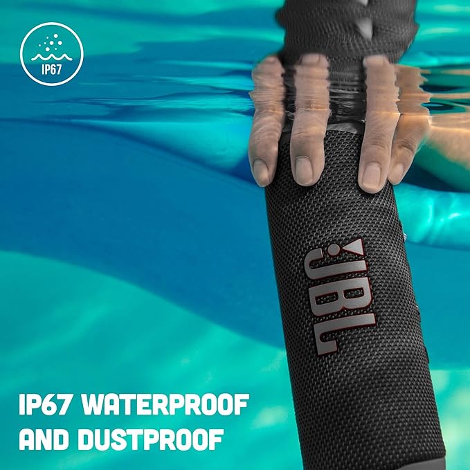 J,B,L Flip 6 Wireless 30W Portable Bluetooth Speaker Waterproof and Dustproof, Personalization App (Without Mic, Black)