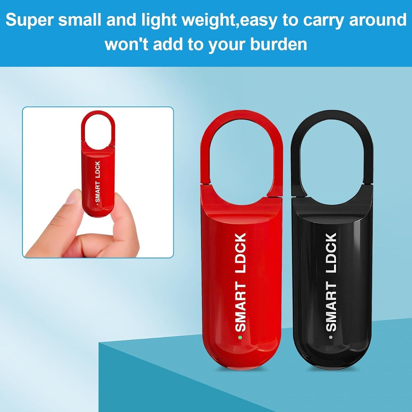 Smart Mini Biometrics Fingerprint Gym Padlock Bag Luggage Backpacks Lock