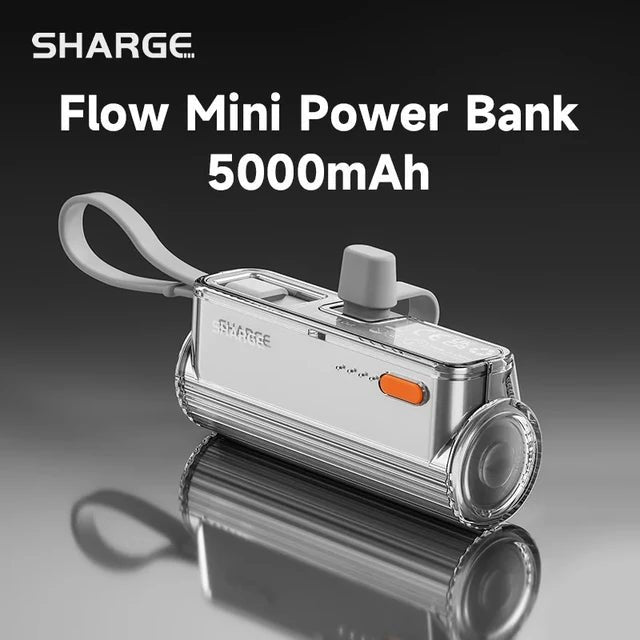 MINI FLOW S-CHARGE UNIQUE POWERBANK 5000 MAH🔥 SILVER